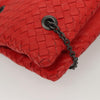 Secondhand Bottega Veneta Intrecciato Red Leather Bag