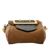 Burberry House Check Canvas and Suede Vertical Belt Buckle Handbag Secondhand