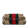 Gucci Small GG Canvas Horsebit Web Chain Satchel Secondhand