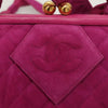 Secondhand Chanel Coco Mark Purple Suede Bag