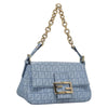 Secondhand Fendi Baguette Blue Canvas Bag