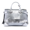 Burberry Medium Metallic Leather Brogue Banner Satchel Secondhand