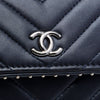 Chanel CC Chevron Lambskin Studded Wallet On Chain Secondhand