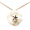 Chanel CC Enamel Camellia Pendant Necklace Secondhand