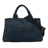 Prada Denim Canapa Logo Satchel Secondhand