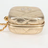 Secondhand Chanel Logo CC Gold Leather Bag