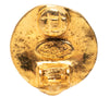 Chanel CC Gold Plated Round Clip On Earrings Secondhand