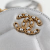 Secondhand Chanel Ronde Silver Leather Bag