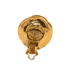 Chanel CC Gold Plated Round Clip On Earrings Secondhand