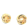Chanel Gold Plated Faux Pearl CC Round Clip On Earrings Secondhand