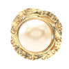 Chanel Gold Plated Faux Pearl CC Round Clip On Earrings Secondhand