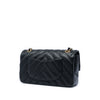 Chanel Medium Classic Chevron Calfskin Pleated Double Flap Secondhand