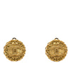 Chanel CC Gold Plated Round Clip on Earrings Secondhand