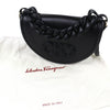 Ferragamo Calfskin Aura Crescent Satchel Secondhand