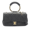 Chanel CC Quilted Lambskin Top Handle Flap Bag Secondhand