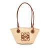 LOEWE Mini Raffia Anagram Basket Tote Secondhand