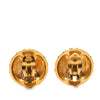 Chanel CC Gold Plated Round Clip On Earrings Secondhand