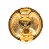 Chanel CC Gold Plated Round Clip On Earrings Secondhand