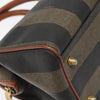 Secondhand Fendi Pequin Brown Canvas Bag