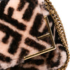Fendi Zucca Shearling Double F Baguette Satchel Secondhand