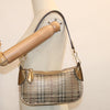 Secondhand Burberry Lollard Shoulder Bag Haymarket Canvas with