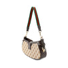 Gucci Mini GG Canvas Web Moon Side Shoulder Bag Secondhand