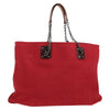Secondhand Bottega Veneta Red Canvas Bag