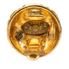 Chanel Gold Plated CC Quilted Round Clip On Earrings Secondhand
