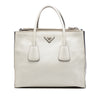Prada Glace Calf Twin Pocket Double Handle Satchel Secondhand