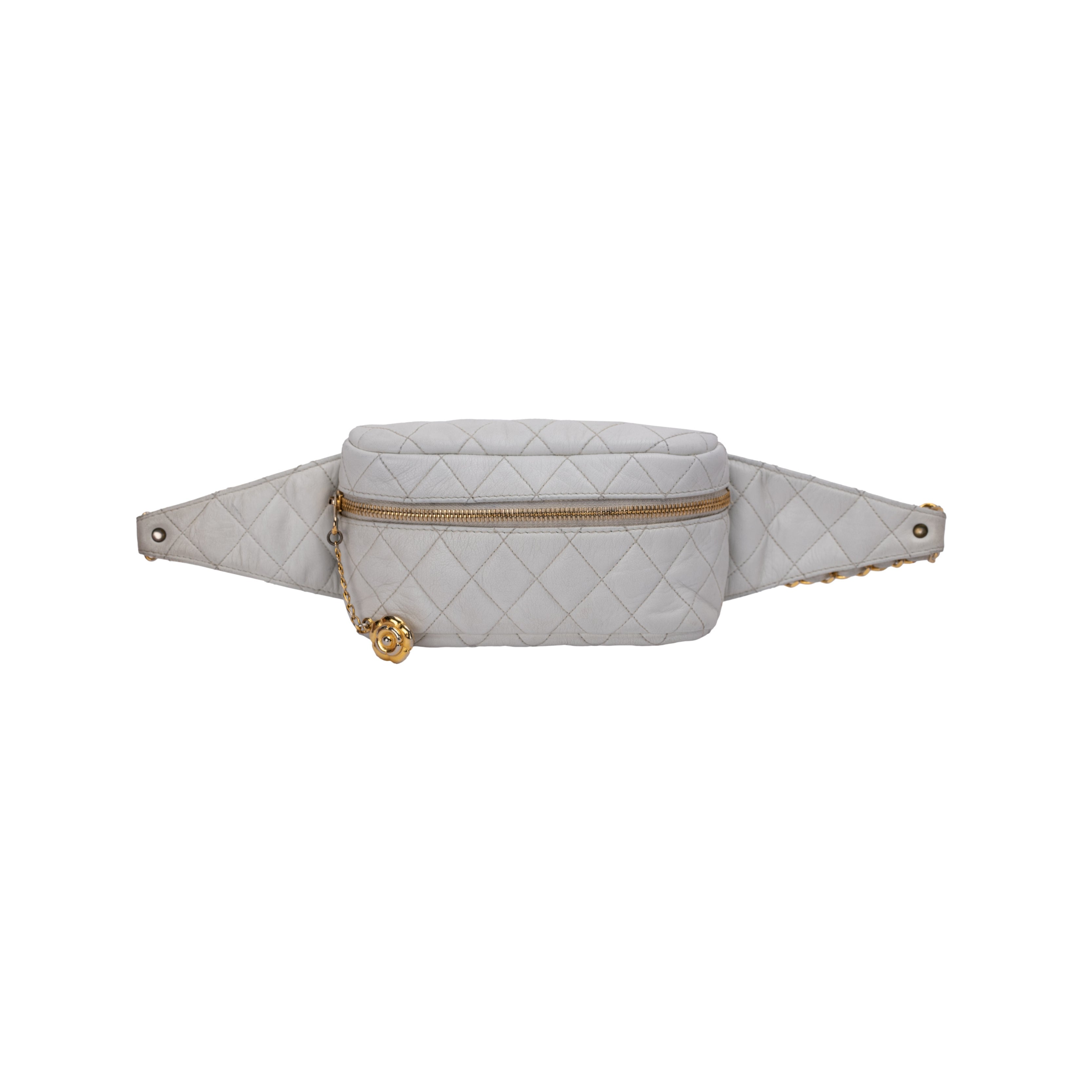 Chanel White Quilted Belt Bag '90s Luxury Vintage Her-Age