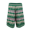 Secondhand Gucci Lamé Wave Jacquard Wool Shorts - '10s