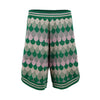Secondhand Gucci Lamé Wave Jacquard Wool Shorts - '10s