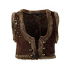 Secondhand Roberto Cavalli Shearling Studded Vest - '00s