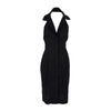 Secondhand Vivienne Westwood Black Halterneck Collared Dress - '10s