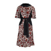 Secondhand Louis Vuitton Red Black Floral Printed Dress - '10s