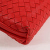 Secondhand Bottega Veneta Intrecciato Red Leather Bag