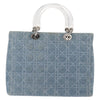 Christian Dior Vintage Lady Dior Bag Cannage Quilt Denim
