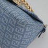 Secondhand Fendi Baguette Blue Canvas Bag