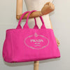 Secondhand Prada Canapa Pink Canvas Bag