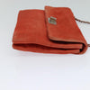 Secondhand Chanel Chocolate bar Red Suede Bag