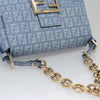 Secondhand Fendi Baguette Blue Canvas Bag