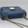 Secondhand Fendi Bebaguette Blue Leather Bag