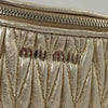 Secondhand Miu Matelassé Gold Leather Bag