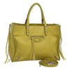 Secondhand Balenciaga Papier Yellow Leather Bag
