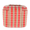 Chanel Classic Vanity Case with Chain Striped Raffia and Jute