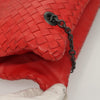 Secondhand Bottega Veneta Intrecciato Red Leather Bag