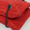 Secondhand Bottega Veneta Intrecciato Red Leather Bag