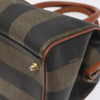 Secondhand Fendi Pequin Brown Canvas Bag