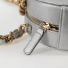 Secondhand Chanel Ronde Silver Leather Bag