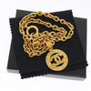 Chanel CC Open Heart Pendant Necklace Metal